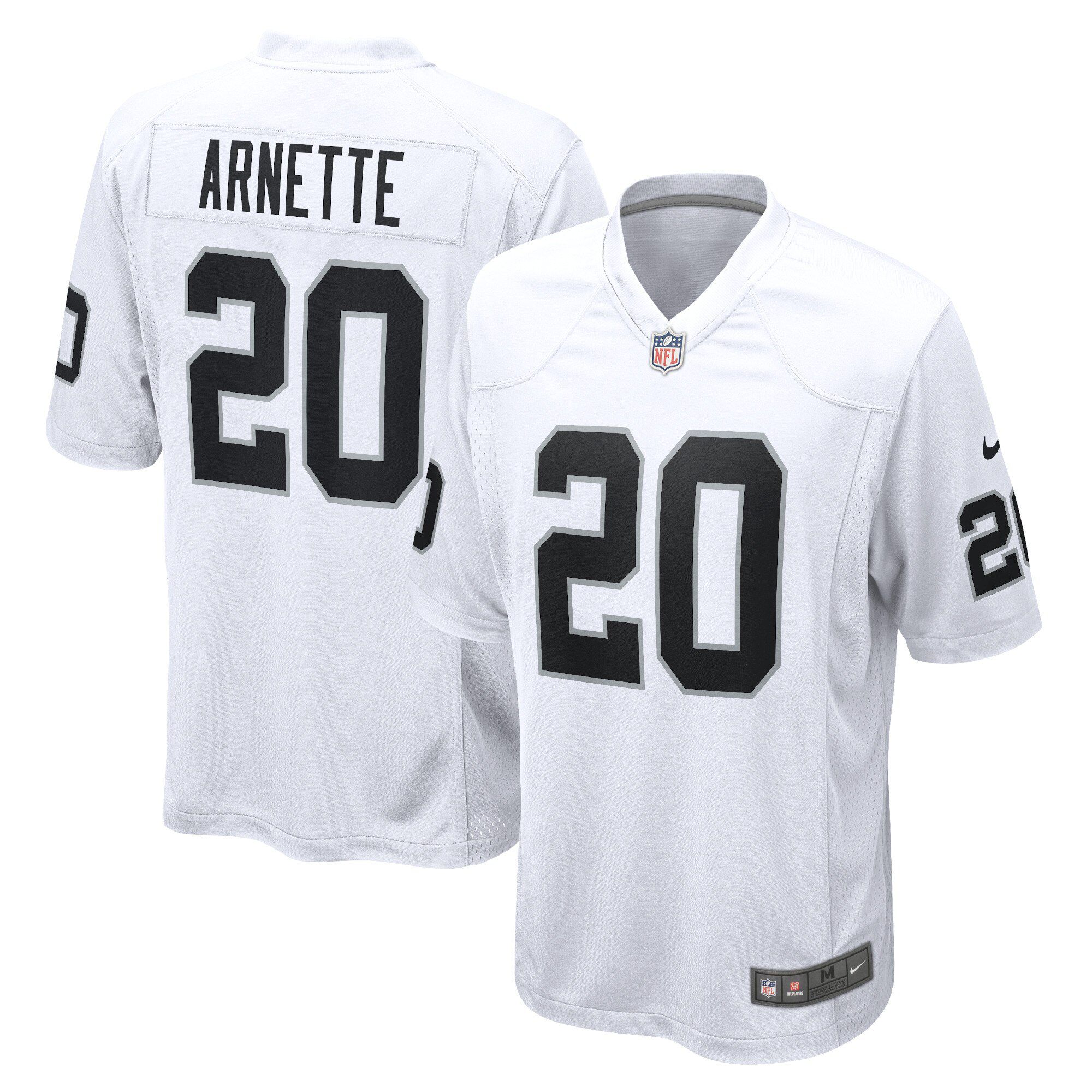 Men Oakland Raiders #20 Damon Arnette Nike White Player Game NFL Jersey